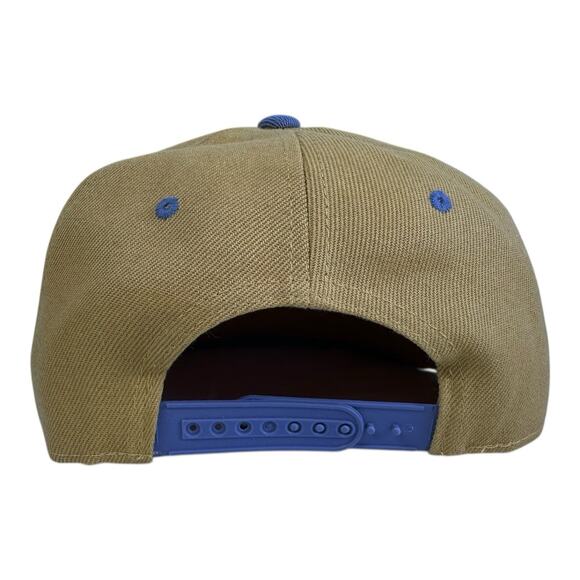 LA Dodgers New Era 9Forty Men’s SnapBack Hat Wheat Navy With Outline - Picture 6 of 10